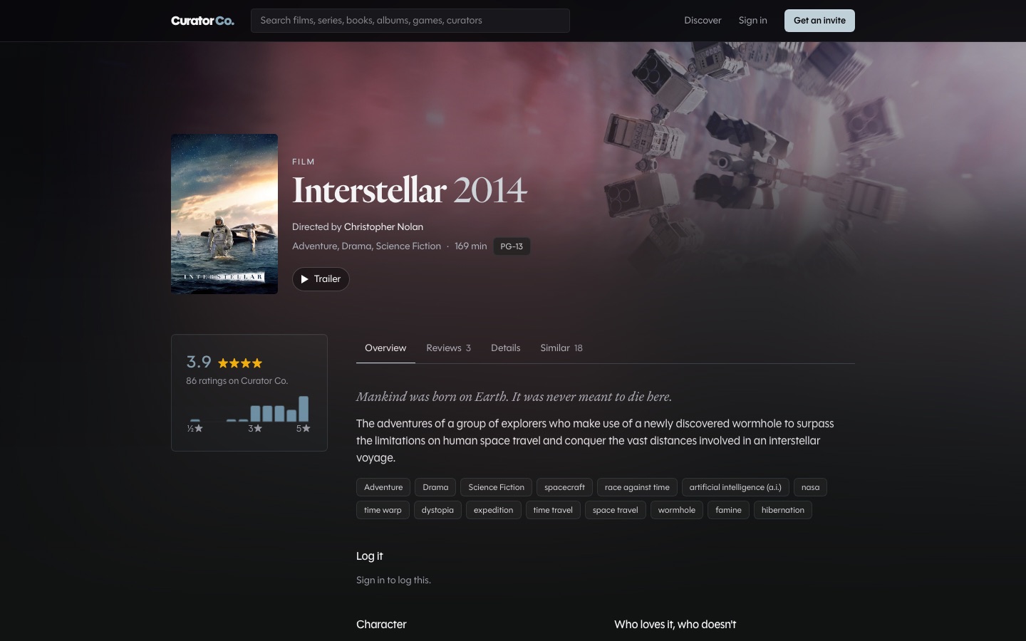 A film page tinted to its artwork, with the chance you'd love it