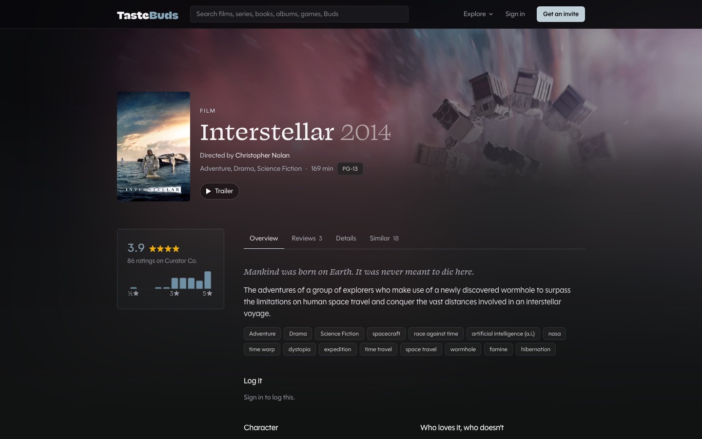 A film page tinted to its artwork, with the chance you'd like it